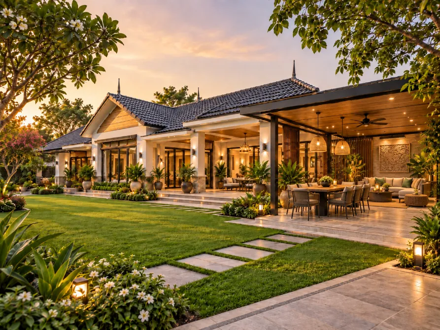 biệt thự nhà vườn 1 tầng