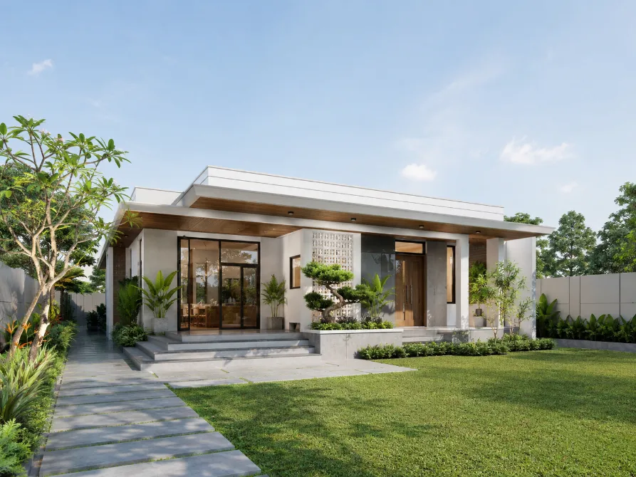 biệt thự nhà vườn 1 tầng