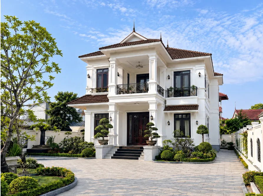 mẫu nhà vườn mái thái