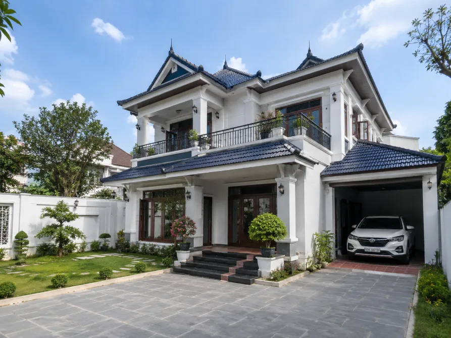 mẫu nhà vườn mái thái