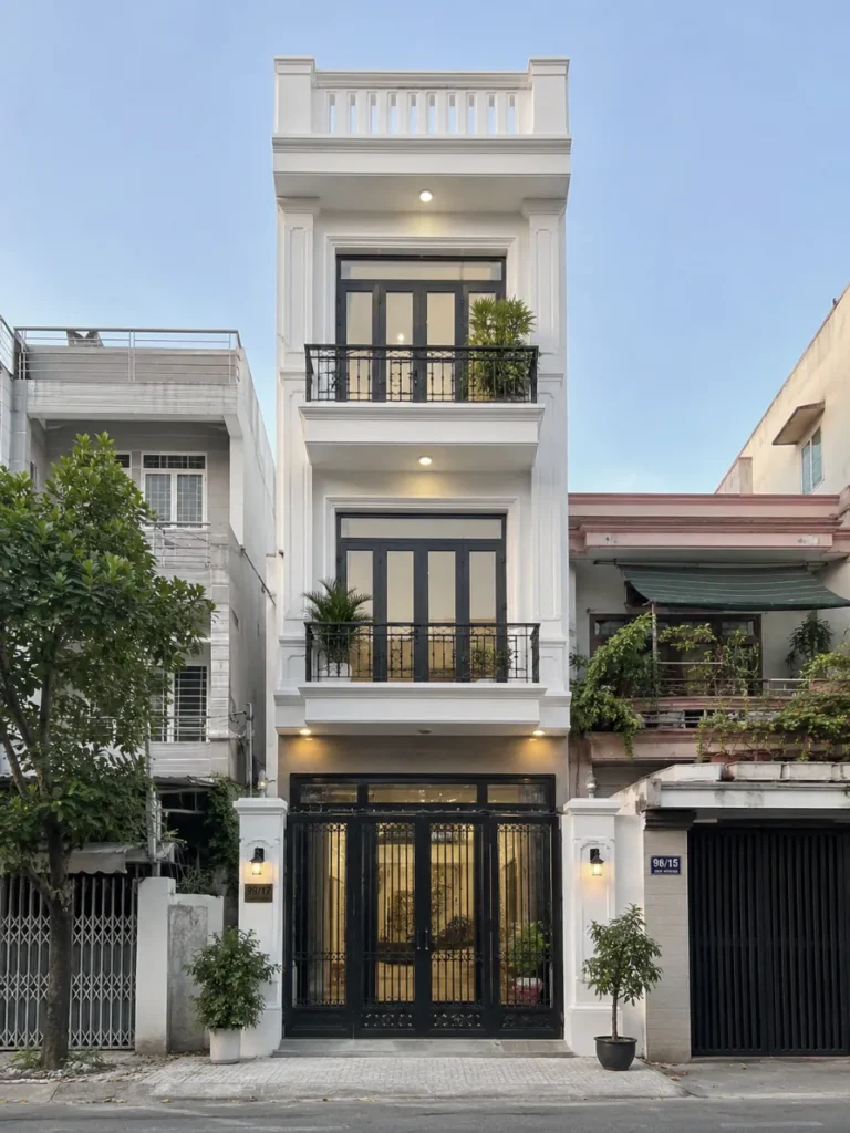 20+ Mẫu nhà phố 3 tầng tân cổ điển sang trọng, đáng tham khảo 30 20+ Mẫu nhà phố 3 tầng tân cổ điển sang trọng, đáng tham khảo nhà phố 3 tầng tân cổ điển