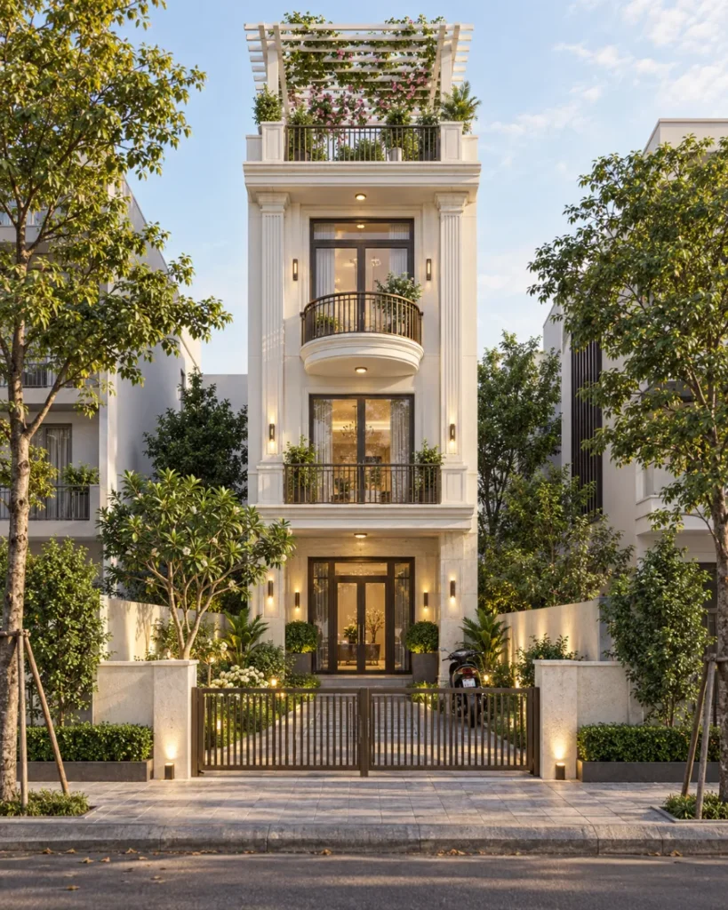 20+ Mẫu nhà phố 3 tầng tân cổ điển sang trọng, đáng tham khảo 26 20+ Mẫu nhà phố 3 tầng tân cổ điển sang trọng, đáng tham khảo nhà phố 3 tầng tân cổ điển
