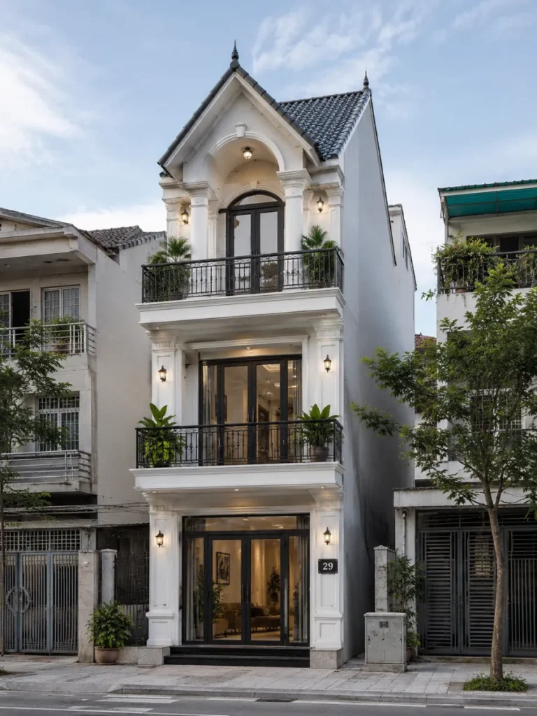 20+ Mẫu nhà phố 3 tầng tân cổ điển sang trọng, đáng tham khảo 34 20+ Mẫu nhà phố 3 tầng tân cổ điển sang trọng, đáng tham khảo nhà phố 3 tầng tân cổ điển
