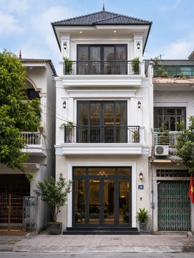 20+ Mẫu nhà phố 3 tầng tân cổ điển sang trọng, đáng tham khảo 36 20+ Mẫu nhà phố 3 tầng tân cổ điển sang trọng, đáng tham khảo nhà phố 3 tầng tân cổ điển