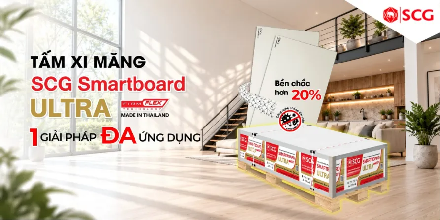 SCG Smartboard ULTRA: Giải pháp trần - vách - sàn, bền bỉ hơn trước nấm mốc và mối mọt 14 SCG Smartboard ULTRA: Giải pháp trần - vách - sàn, bền bỉ hơn trước nấm mốc và mối mọt Tấm SCG Smartboard ULTRA chống nấm mốc