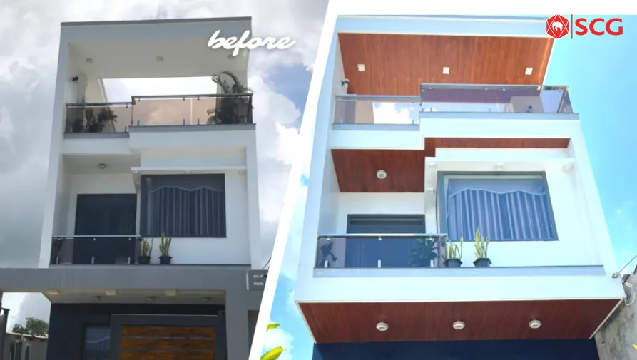 Nhà phố tại Bà Rịa – Vũng Tàu dùng SCG Smartwood Wood Plank Timber trang trí trần seno 13 Nhà phố tại Bà Rịa – Vũng Tàu dùng SCG Smartwood Wood Plank Timber trang trí trần seno sử dụng thanh SCG Smartwood Wood Plank Timber: Nhà phố tại Bà Rịa – Vũng Tàu