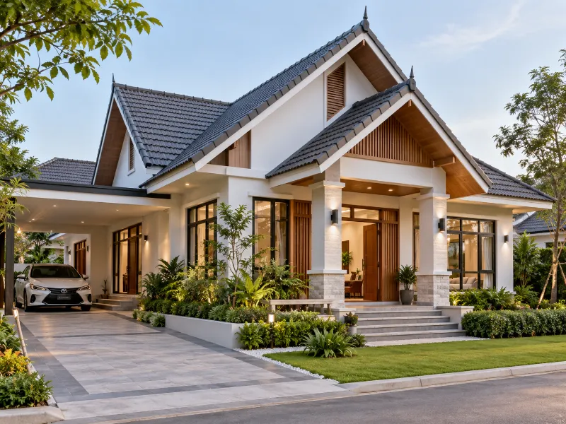 Nhà mái Thái 1 tầng