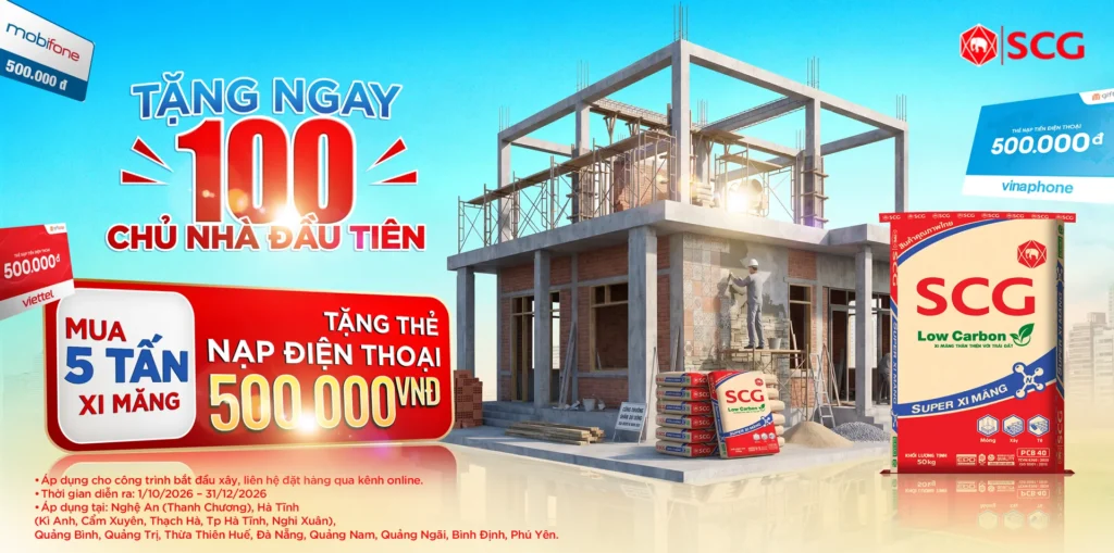 Xây nhà đón quà - Nhận ngay thẻ nạp điện thoại 500.000 VNĐ