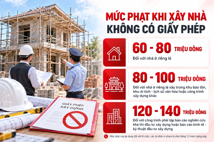 Thủ tục xin giấy phép xây dựng nhà ở đầy đủ và chi tiết 2026 8 Thủ tục xin giấy phép xây dựng nhà ở đầy đủ và chi tiết 2026 Mức phạt hành chính xây dựng trái phép