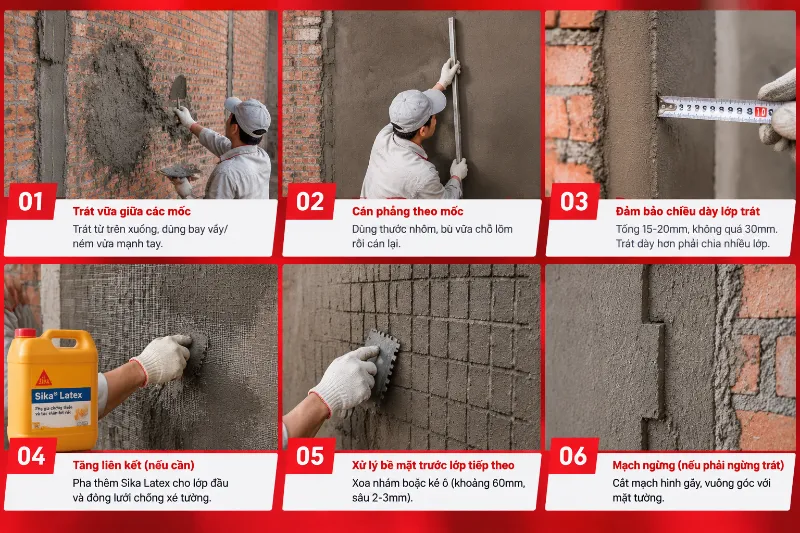 Nên trát tường từ trên xuống hay từ dưới lên? Vì sao? 11 Nên trát tường từ trên xuống hay từ dưới lên? Vì sao? trát tường từ trên xuống hay từ dưới lên