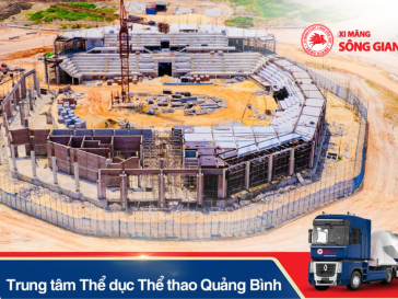 Công trình sử dụng xi măng Sông Gianh: Trung tâm Thể dục Thể thao Quảng Bình