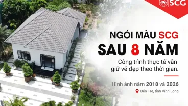 Nhà đẹp sử dụng ngói màu SCG sau 8 năm: Nhà nghỉ dưỡng tại Bến Tre, Vĩnh Long