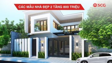 các mẫu nhà đẹp 2 tầng 800 triệu