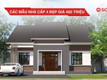 Các mẫu nhà cấp 4 đẹp giá 400 triệu