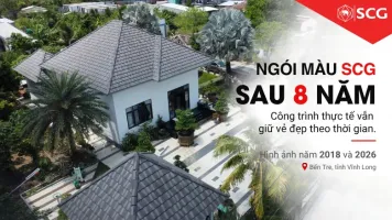 nhà đẹp dùng ngói màu scg sau 8 năm