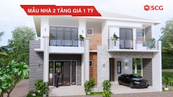 mẫu nhà 2 tầng đẹp giá 1 tỷ
