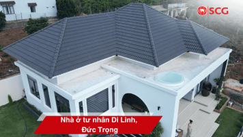 Nhà ở tư nhân Di Linh, Đức Trọng - Sử dụng ngói màu SCG E12
