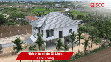 nhà ở tư nhân Di Linh, Đức Trọng. Sử dụng ngói màu SCG PX11