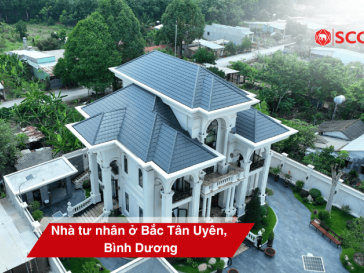Nhà tư nhân ở Bắc Tân Uyên, Bình Dương sử dụng planio màu 308