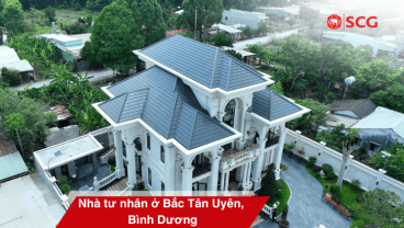 Nhà tư nhân ở Bắc Tân Uyên, Bình Dương sử dụng planio màu 308