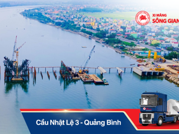 Công trình sử dụng xi măng Sông Gianh: Cầu Nhật Lệ 3 – Quảng Bình