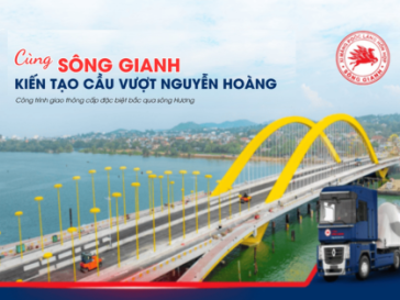 Công trình sử dụng xi măng Sông Gianh: Cầu vượt Nguyễn Hoàng - Thừa Thiên Huế
